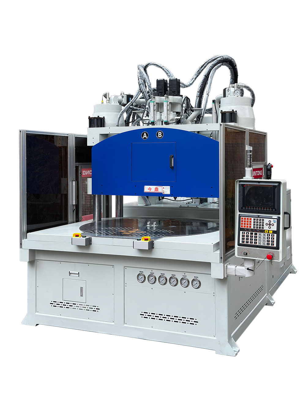 JTTD-1200-2V2R（低工位、双色转盘）立式注塑机