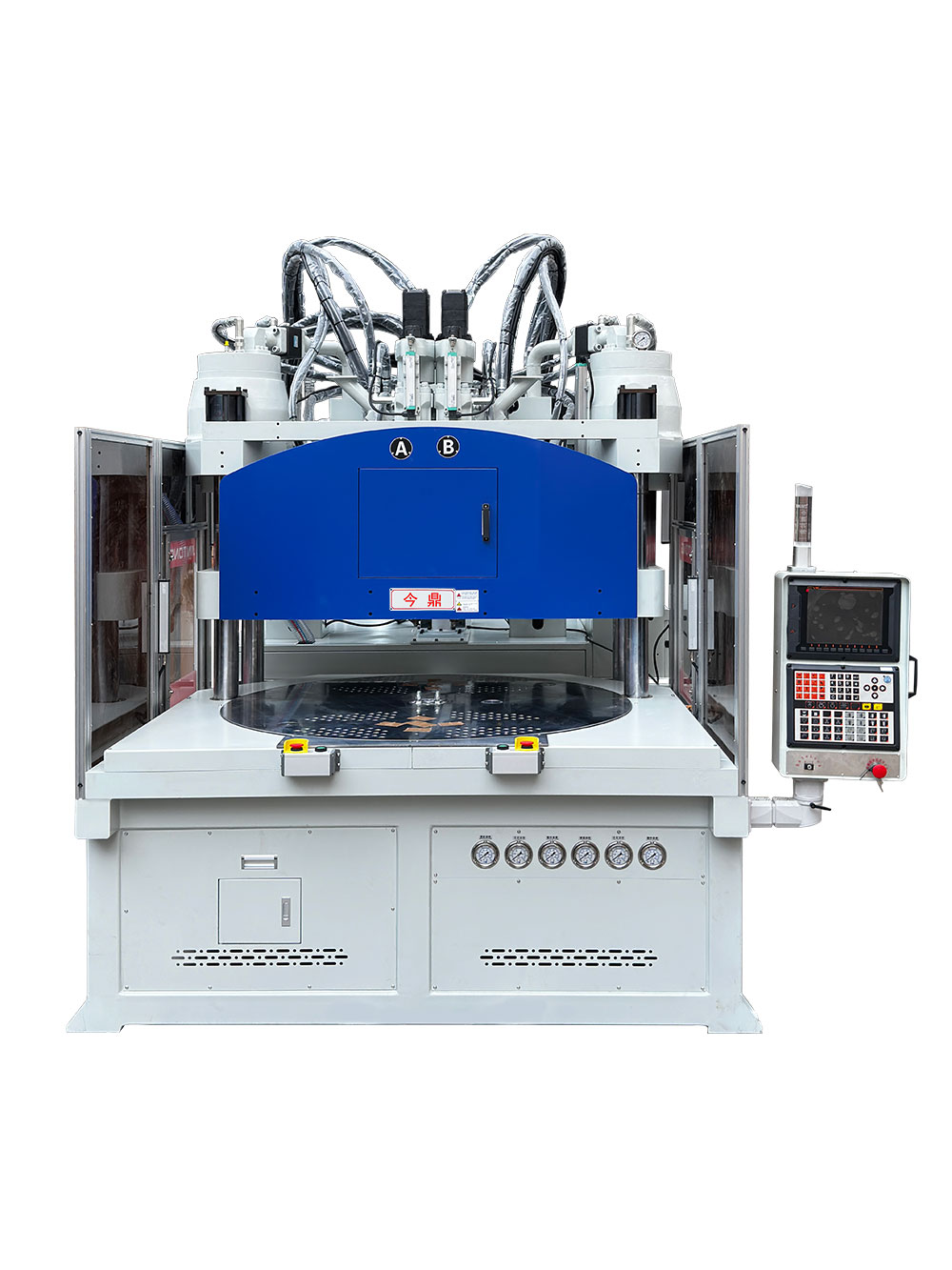 JTTD-1200-2V2R（低工位、双色转盘）立式注塑机
