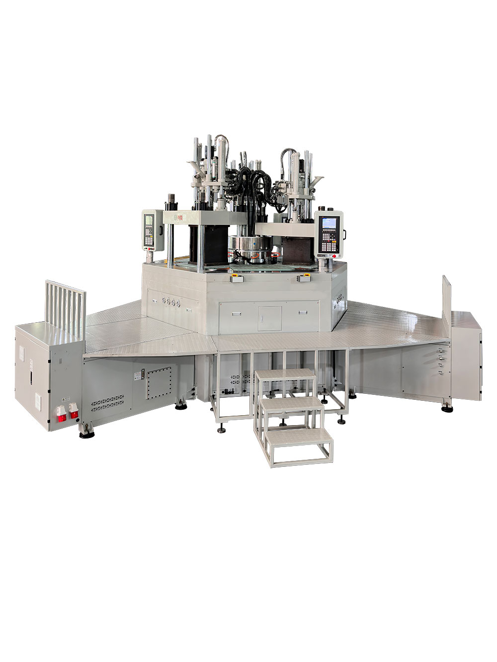 JTT-3000-3V6R三色六工位转盘立式注塑机
