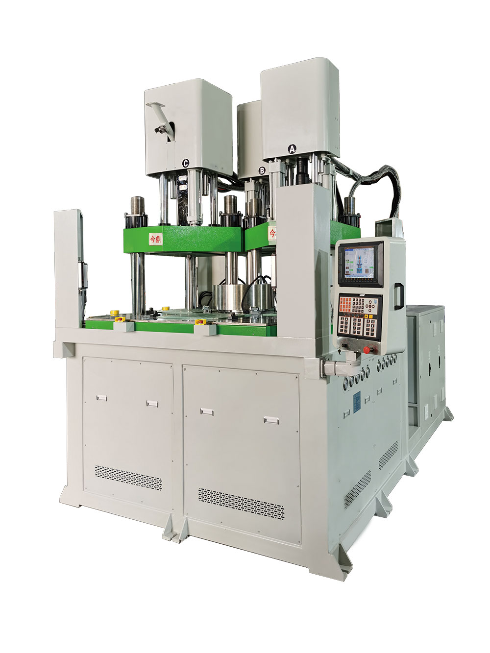 JTT-4200-3V4R三色四工位转盘立式注塑机