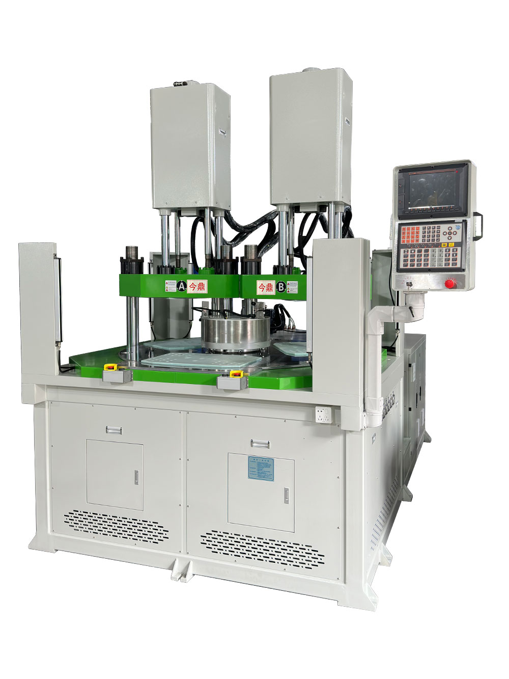 JTT-2400-2V3R（双色、三工位、转盘）液态硅胶立式注塑机